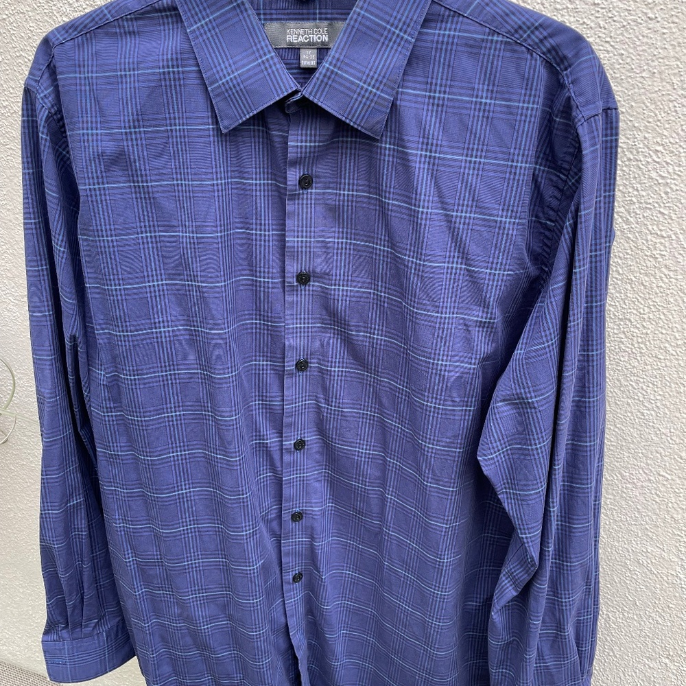 Kenneth Cole Reaction slim fit long sleeve, button down shirt - Men's Large - Picture 1 of 11
